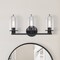 Designers Fountain Skylar 24.5 in. 3-Light Matte Black Vanity Light with Clear Glass Shades for Bathrooms D332M-3B-MB - alternate 2